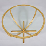 An elegant French 40's gilt forged Iron coffee table