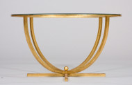 An elegant French 40’s gilt forged Iron coffee table  3