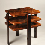 A three-tiered constructivist Art Deco occasional table