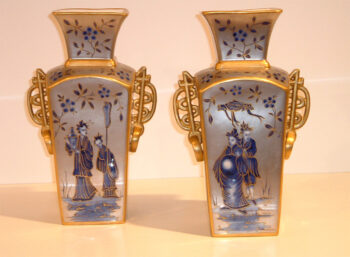 A pair of French aesthetic movement vases
