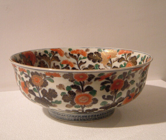 An Imari punch bowl
