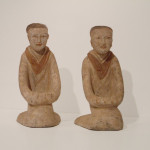 A pair of Han kneeling female figures