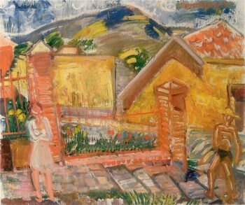 Summer Village Scene