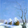 Winter Scene with Haystacks