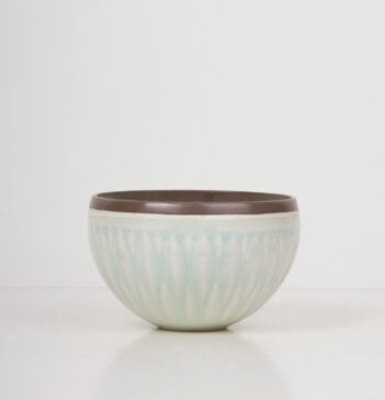 Qingbai Lotus-Form Bowl with Copper Rim