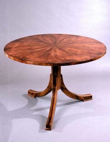 A Biedermeier tilt-top pedestal table