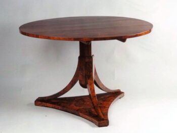 A Biedermeier tilt-top pedestal table