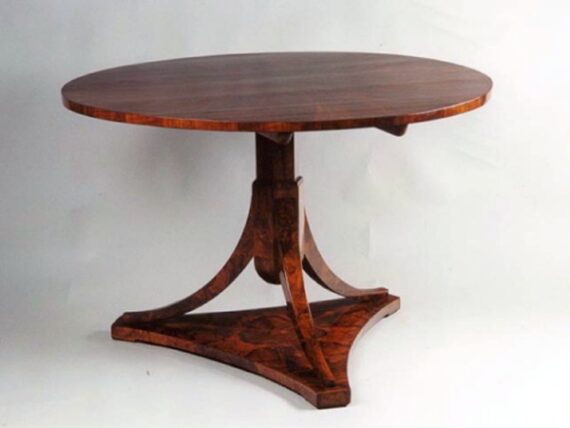 A Biedermeier tilt-top pedestal table