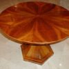 A Biedermeier trumpet style pedestal table