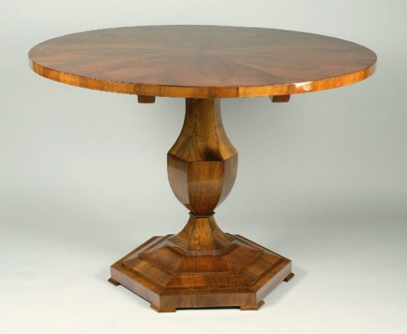 A Biedermeier tilt-top pedestal table