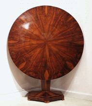 A fine and geometric Biedermeier tilt-top pedestal table 2