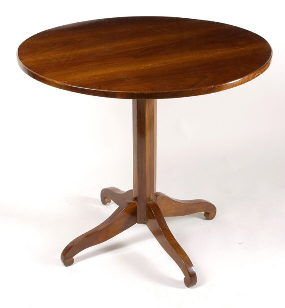 A small Biedermeier tilt-top pedestal table