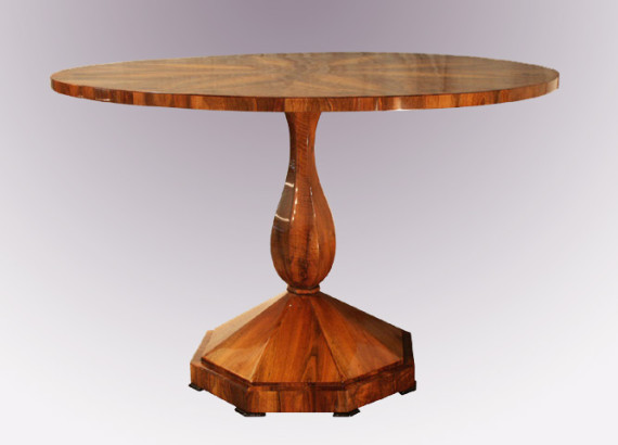 A Biedermeier tilt-top pedestal table