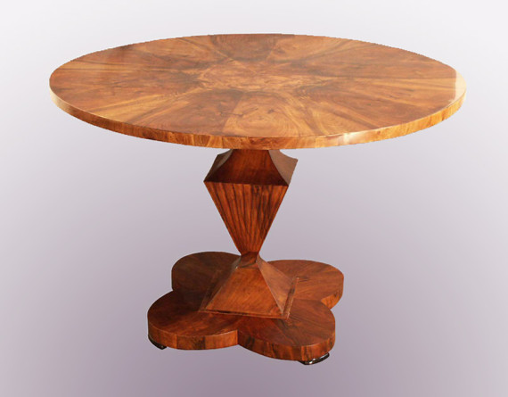 A Biedermeier tilt-top pedestal table