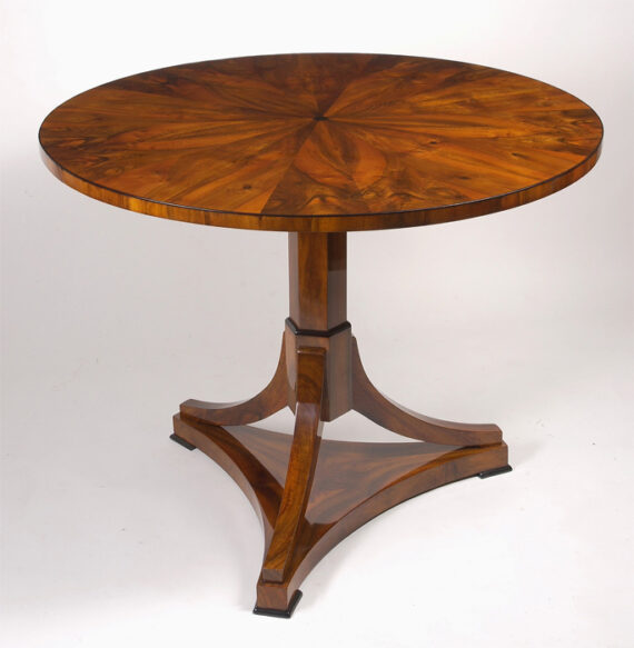 A Biedermeier pedestal tilt-top table