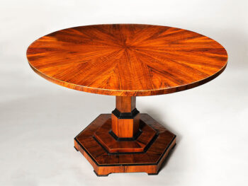 A Biedermeier tilt-top pedestal table
