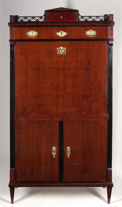 A rare Viennese petite Biedermeier secretaire