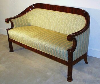 A Biedermeier elliptical sofa