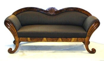 An exquisite petite Biedermeier sofa
