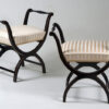 A pair of Art Deco benches