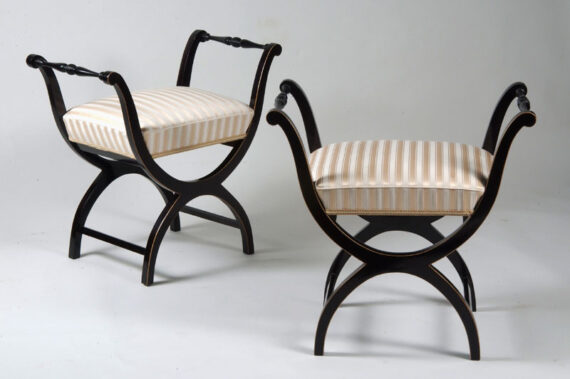 A pair of Art Deco benches