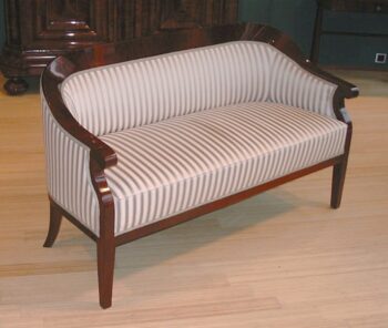 A Biedermeier elliptical sofa