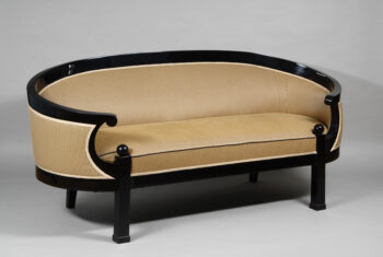 A very unusual Biedermeier oval-form elliptical sofa
