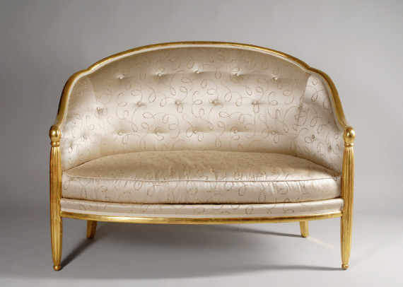 An elegant Art Deco settee after