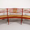 An unusual demi-lune Neoclassical revival library bench