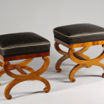 A pair of petite Biedermeier benches
