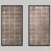 A pair of silver leaf panels