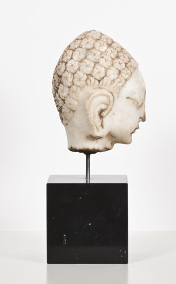 Exceptionally Fine White Marble Head of Buddha, Northern Qi Dynasty (550-577)