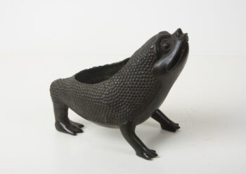 Bronze Figural Censer of a Three Legged Toad 