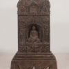A large Buddhist carved black limestone stele