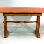 A large Biedermeier writing table with a single drawer