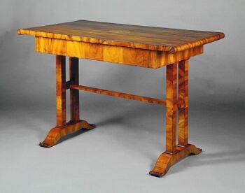 A Biedermeier single drawer writing table
