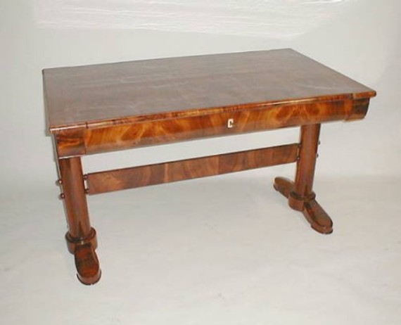 A Biedermeier one drawer writing table