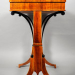 An elegant three drawer Biedermeier occasional table