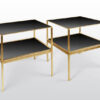 A Pair of Modernist Gilt End Tables by ILIAD Design