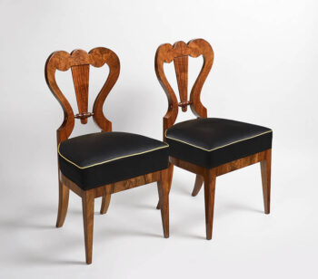 A pair Biedermeier side chairs