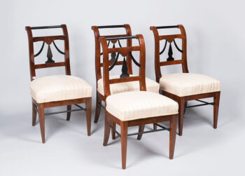 A set of four Biedermeier chairs