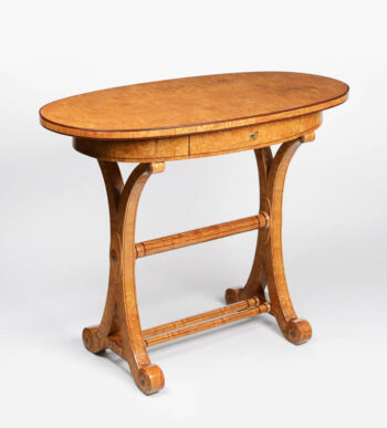 Exceptional petite Biedermeier writing table