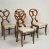 A set of four Biedermeier side chairs