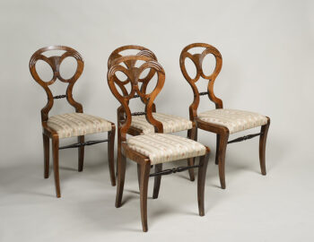 A set of four Biedermeier side chairs
