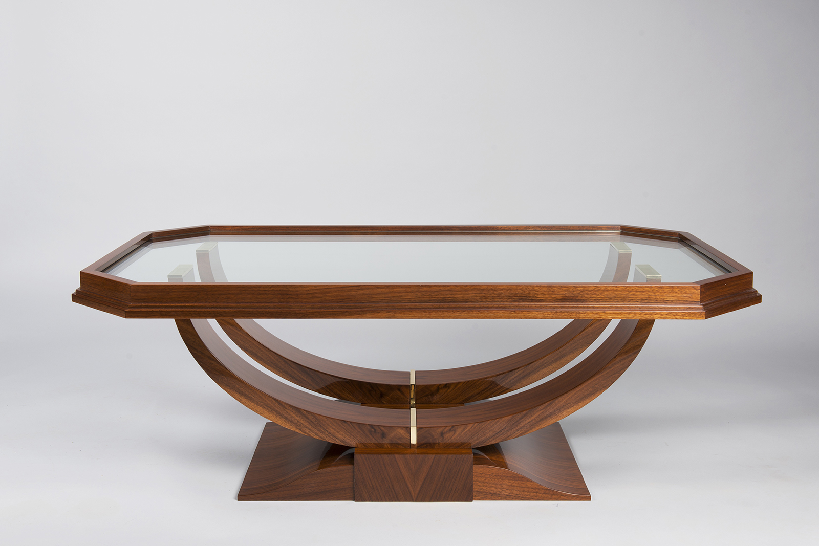 art deco wood coffee table