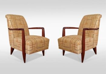 Pair of Art Deco Armchairs Attributed to Alfred Porteneuve