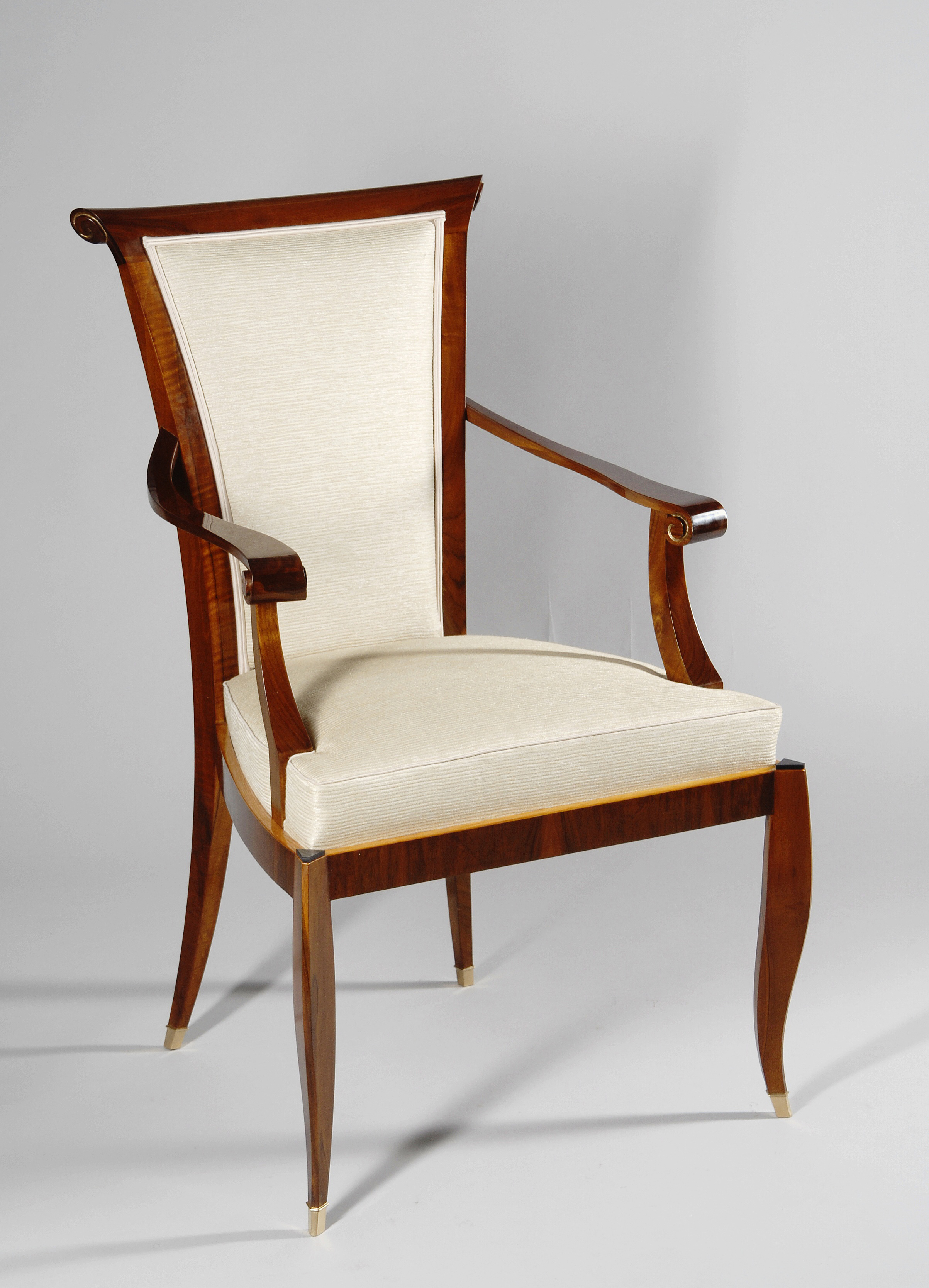 Ruhlmann inspired Art Deco style upholstered armchair by ILIAD Design