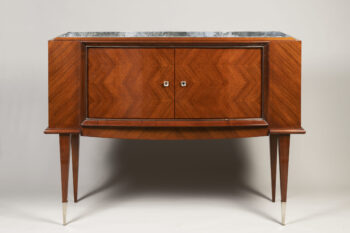 A Petite French 50s mirror toped cabinet