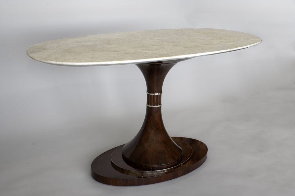 An Elegant and Contemporary Oval Kitchen Table by ILIAD Design