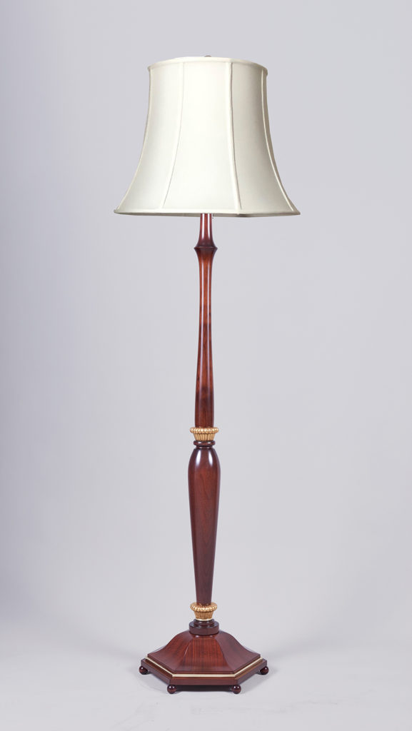 A Walnut Standing Lamp by ILIAD Design